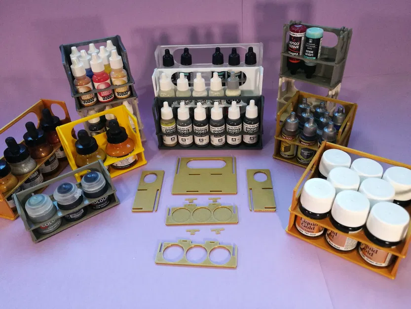 Giá đỡ chai sơn - Tùy chỉnh OpenSCAD - Image 1