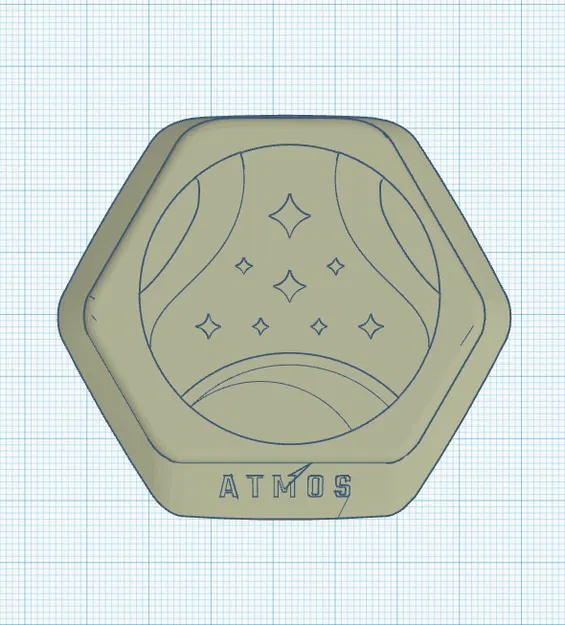 Logo ATMOS lá cờ bầu trời sao - Image 1