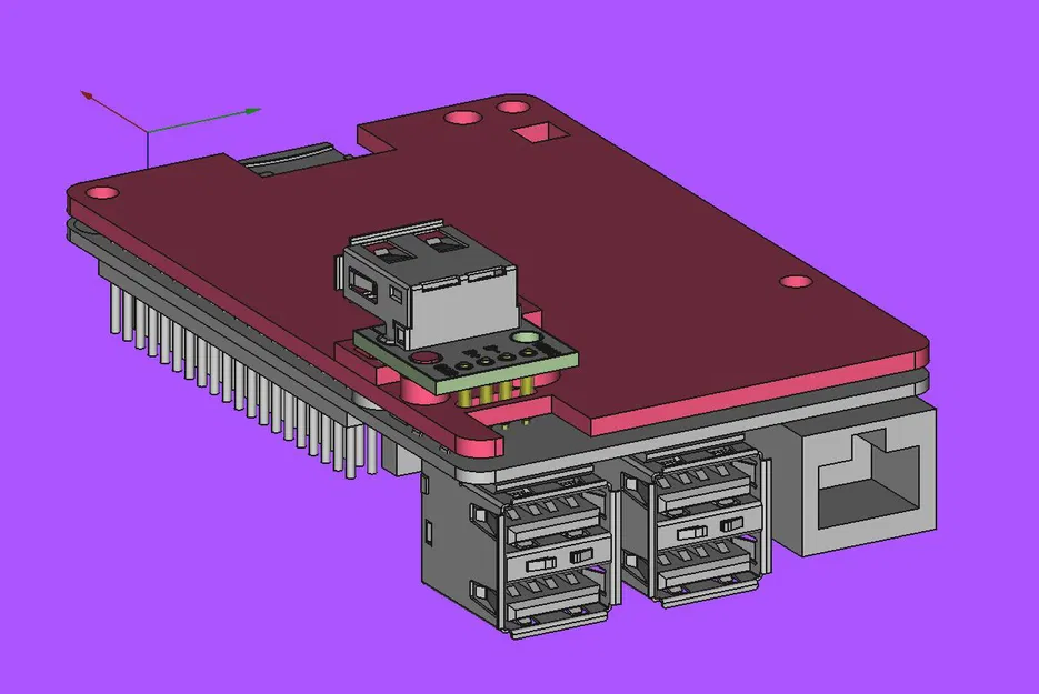 Adapter USB giấu kín cho Raspberry Pi 5 - Image 1