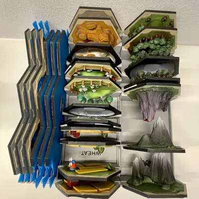 Hộp/Giá Đỡ Đế/Viền Catan 3D