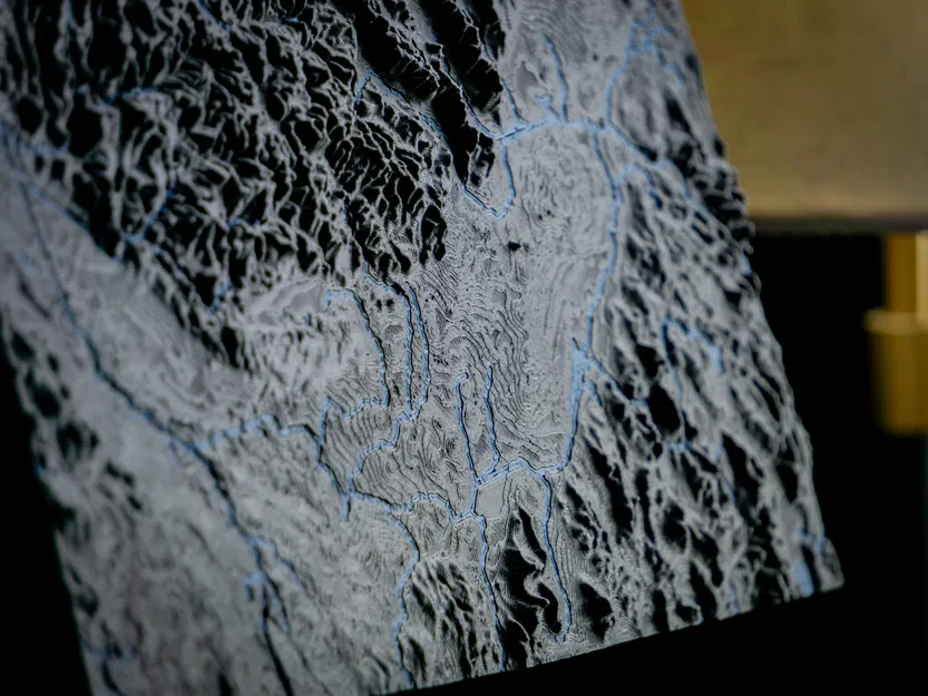 Bản đồ Địa hình Bang Idaho, Hoa Kỳ (ID) có Đặc điểm Thủy văn - Image 2