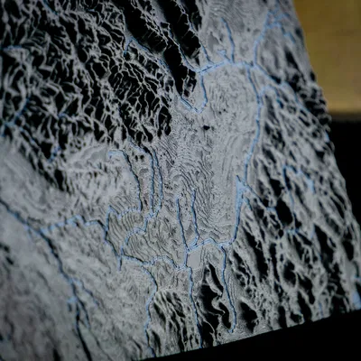 Bản đồ Địa hình Bang Idaho, Hoa Kỳ (ID) có Đặc điểm Thủy văn