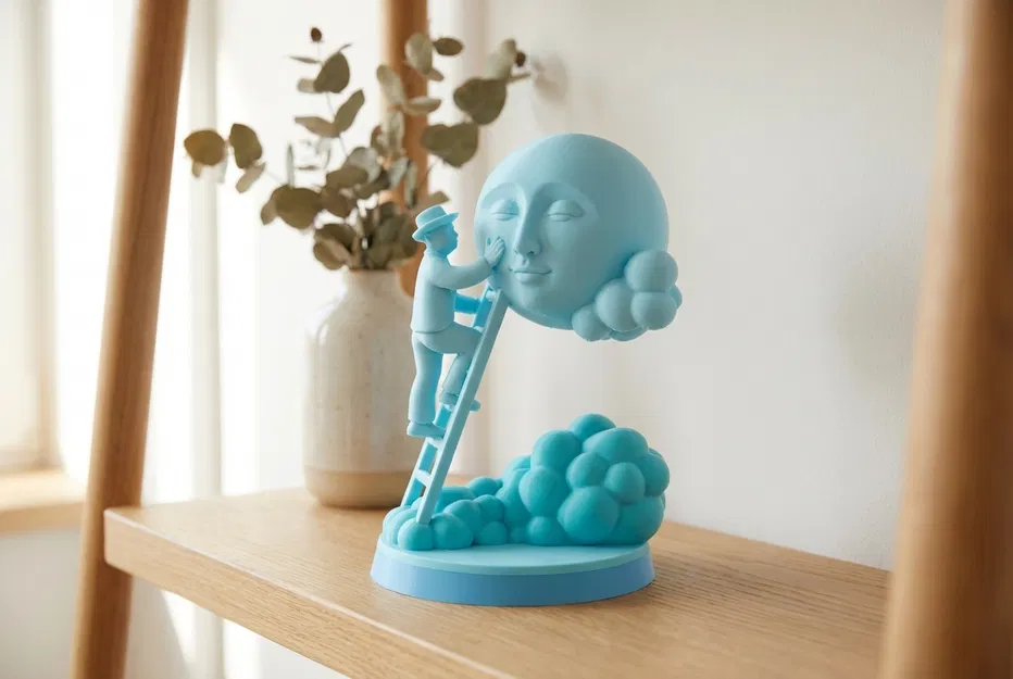 Tượng Người Chăm Sóc Mặt Trăng - Tác Phẩm Nghệ Thuật Siêu Thực Mơ Màng - Image 1