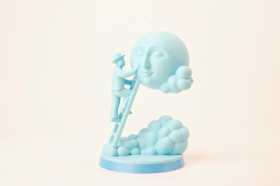 Tượng Người Chăm Sóc Mặt Trăng - Tác Phẩm Nghệ Thuật Siêu Thực Mơ Màng - Image 2