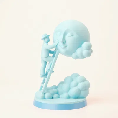 Tượng Người Chăm Sóc Mặt Trăng - Tác Phẩm Nghệ Thuật Siêu Thực Mơ Màng