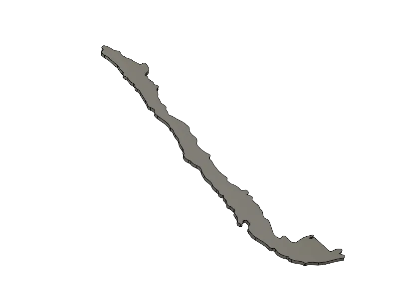 Bản Đồ Chile Có Thể In 3D - Image 1