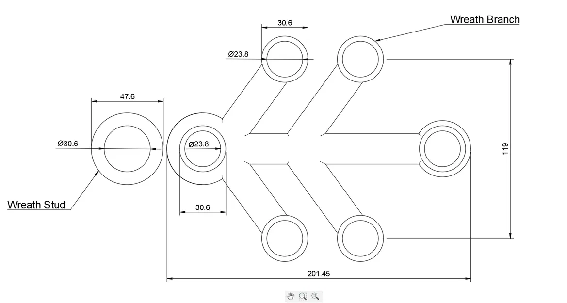 Vòng Nguyệt Quế Giáng Sinh Kiểu LEGO Không Cần Hỗ Trợ In - Image 3