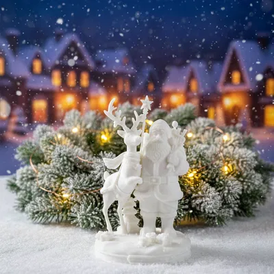 Tượng Ông Già Noel & Tuần Lộc - Tượng Trang Trí Giáng Sinh