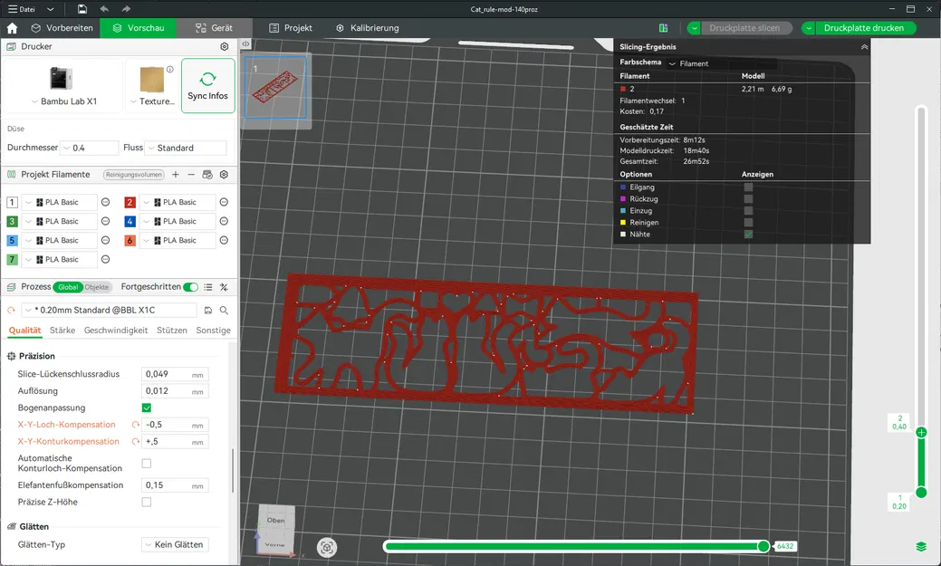 Thước kẻ stencil hình mèo, khuôn vẽ / Schablone für Katzen-Silhouetten - Image 4