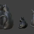 FreeForm Cats – Tượng Mèo Trang Trí Cho Cooler Master Qube 540 (Remix Collection) - Thumbnail 2