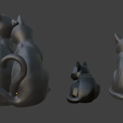 FreeForm Cats – Tượng Mèo Trang Trí Cho Cooler Master Qube 540 (Remix Collection)