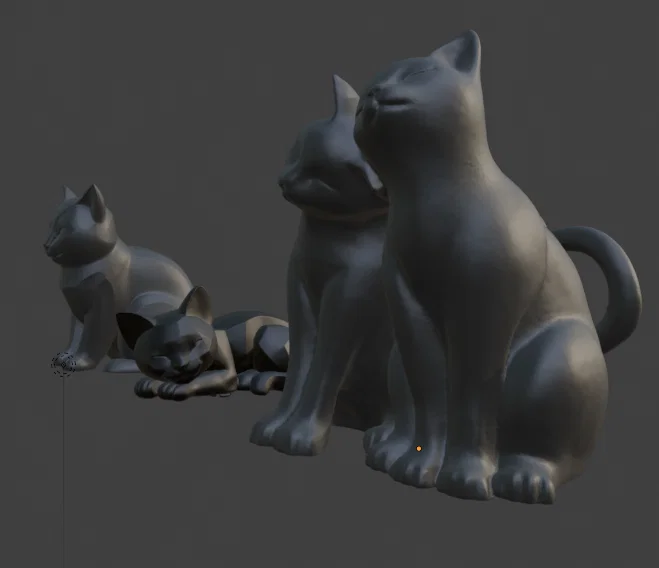 FreeForm Cats – Tượng Mèo Trang Trí Cho Cooler Master Qube 540 (Remix Collection) - Image 3