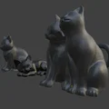 FreeForm Cats – Tượng Mèo Trang Trí Cho Cooler Master Qube 540 (Remix Collection) - Thumbnail 3