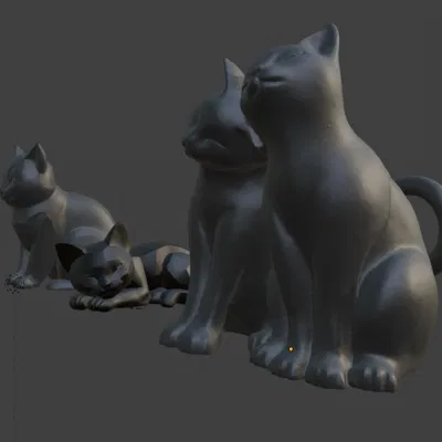 FreeForm Cats – Tượng Mèo Trang Trí Cho Cooler Master Qube 540 (Remix Collection)