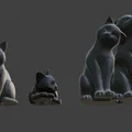 FreeForm Cats – Tượng Mèo Trang Trí Cho Cooler Master Qube 540 (Remix Collection) - Thumbnail 4