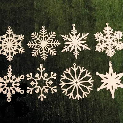 Pack 5 - 8 Bông Tuyết Treo - 8 Snowflakes To Hang