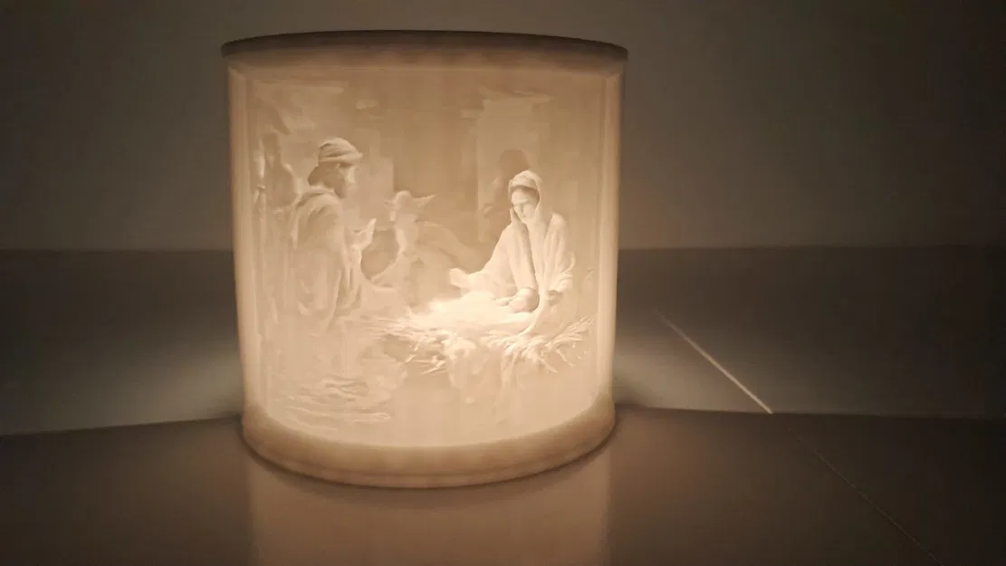 Mô Hình Lithophane Giáng Sinh Thánh Gia Để Bàn - Image 1