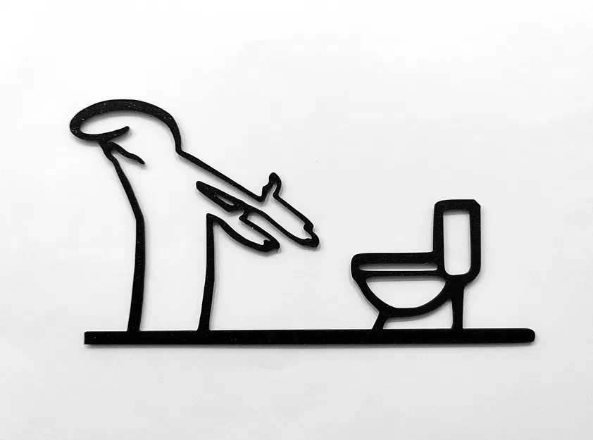 Móc Treo Cửa “WC” Vui Nhộn – La Linea Balum 128 - Image 1