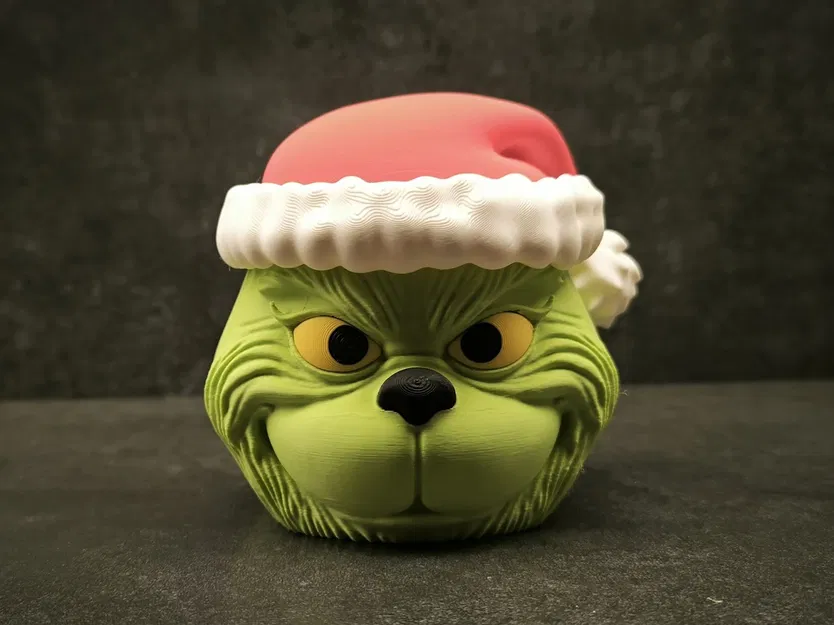 Tô Giáng Sinh Phong Cách Grinch Có Nón Santa - Image 2