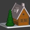 Nhà Mùa Đông Có Cây Thông - Thumbnail 5