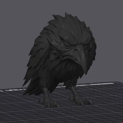 The Shadow Raven – Tượng Quạ Ma Quái Trang Trí Kệ