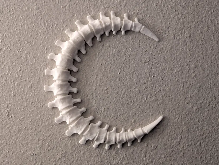 Trang Trí Tường Trăng Lưỡi Liềm Xương Sống - In 2 Giờ - Image 1