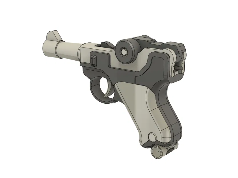 Móc Khóa Fidget In 3D Luger P08 Parabellum - Image 3