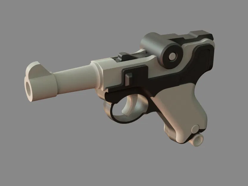 Móc Khóa Fidget In 3D Luger P08 Parabellum - Image 5