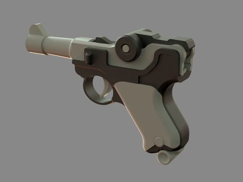 Móc Khóa Fidget In 3D Luger P08 Parabellum - Image 7