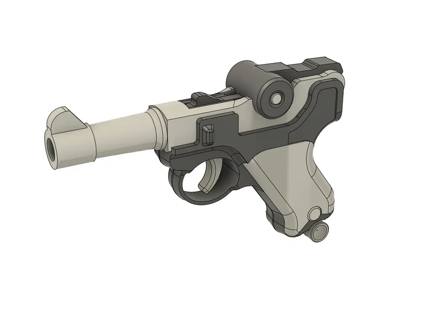 Móc Khóa Fidget In 3D Luger P08 Parabellum - Image 9