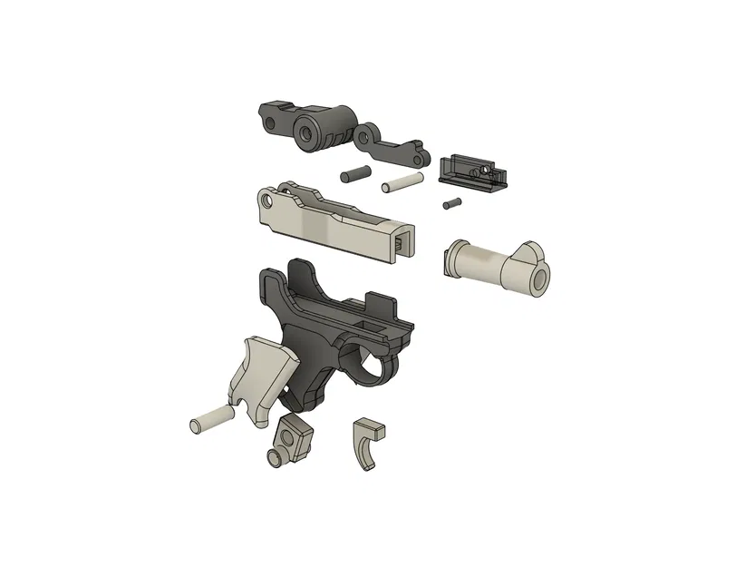 Móc Khóa Fidget In 3D Luger P08 Parabellum - Image 10