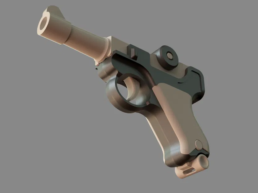 Móc Khóa Fidget In 3D Luger P08 Parabellum - Image 11