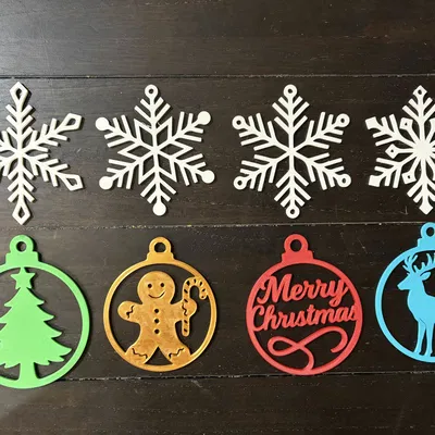 Bộ Đồ Trang Trí Giáng Sinh - In Dễ Dàng