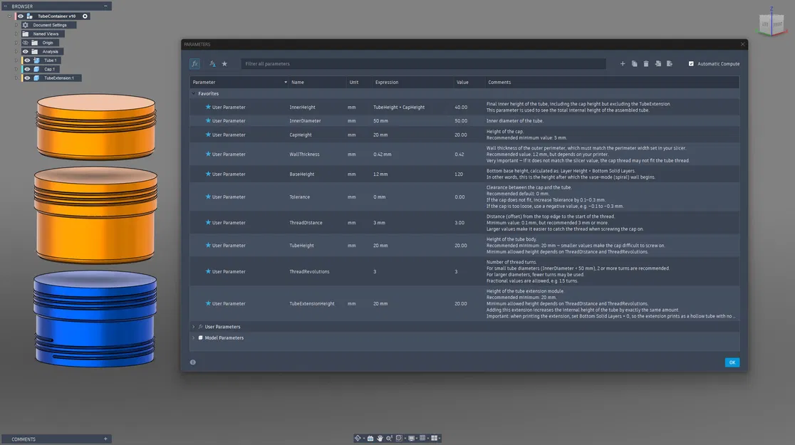 Hệ thống hộp đựng ống dạng tham số (Ống + Nắp + Nối dài) - Image 11