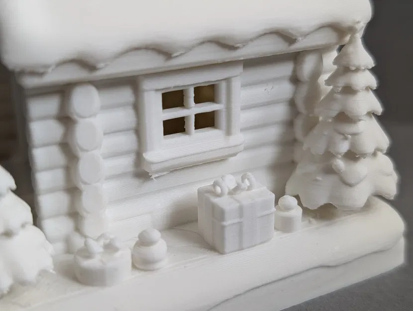 Nhà gỗ mùa đông ấm áp - Đốt hương & Giữ đèn LED - Image 5