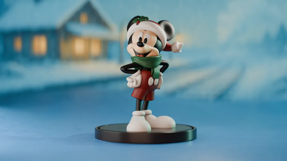 Tượng Mickey Mouse Giáng Sinh - Image 1