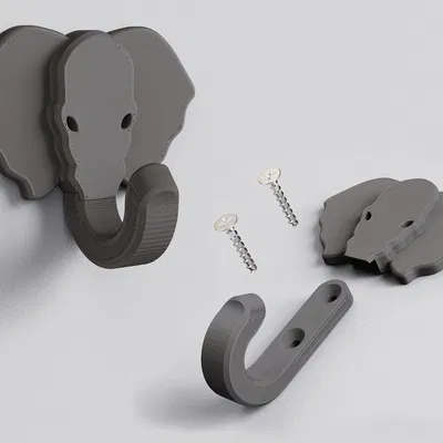 Móc Treo Tường Hình Con Voi