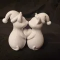 Mô hình trang trí Cặp đôi Mèo Giáng sinh - Thumbnail 1