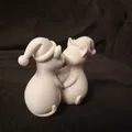 Mô hình trang trí Cặp đôi Mèo Giáng sinh - Thumbnail 3