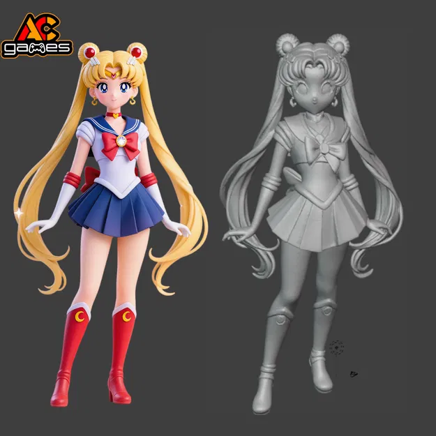 Mô hình 3D Sailor Moon - Image 1