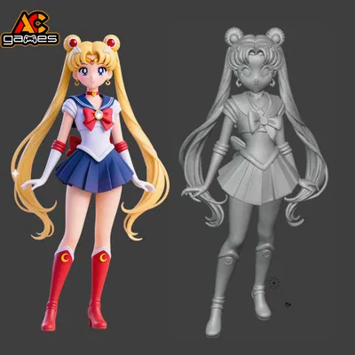 Mô hình 3D Sailor Moon
