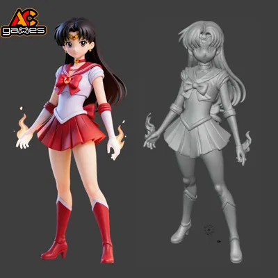 Mô Hình 3D Sailor Mars - Thủy Thủ Sao Hỏa