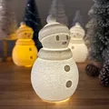 Ông Già Tuyết Đèn Tealight - Đồ Trang Trí Lễ Hội Phát Sáng In 3D - Thumbnail 1