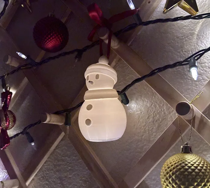 Ông Già Tuyết Đèn Tealight - Đồ Trang Trí Lễ Hội Phát Sáng In 3D - Image 2