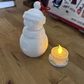 Ông Già Tuyết Đèn Tealight - Đồ Trang Trí Lễ Hội Phát Sáng In 3D - Thumbnail 3