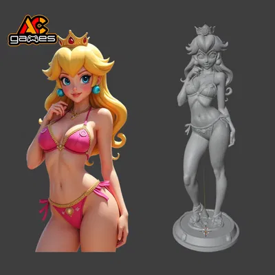 Peach Bikini Rosa - Mô hình in 3D