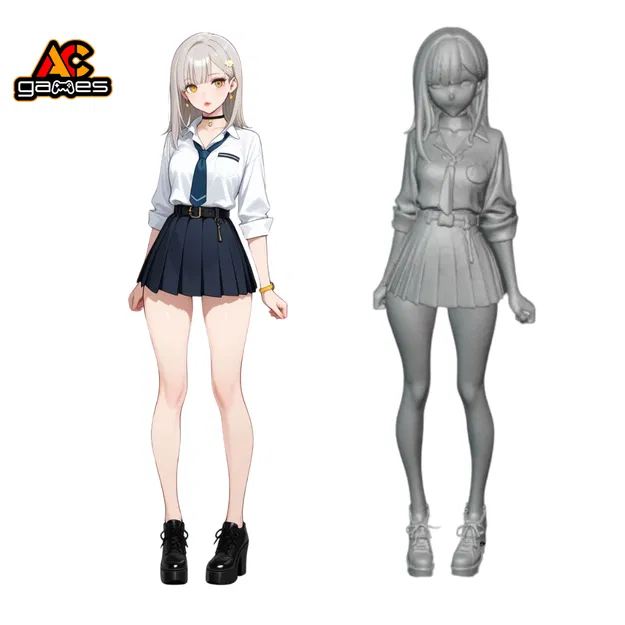Rei – Mô Hình Nữ Sinh Anime STL Để In 3D - Image 1