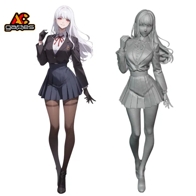 Mô Hình STL "Cô Gái Đồng Phục Thì Thầm" - Image 1