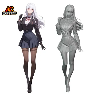 Mô Hình STL "Cô Gái Đồng Phục Thì Thầm"
