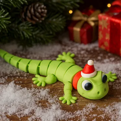 Thằn Lằn Giáng Sinh Flexi – Đồ Chơi Lễ Hội Dễ Thương Có Thể Tạo Dáng